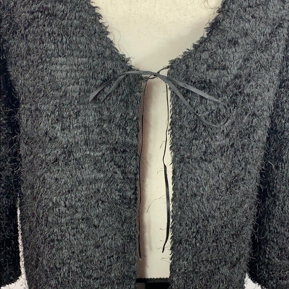 Bette Paige Vintage long sleeve black-front tie cardigan - Picture 3 of 8